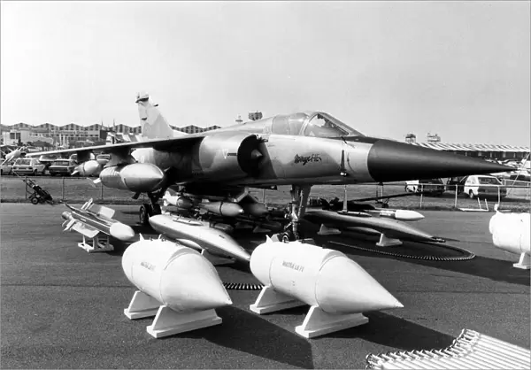 A Dassault Mirage F1 air-superiority fighter at the 1978 Farnborough Airshow