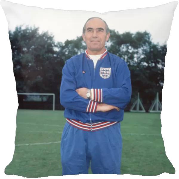 England manager Alf Ramsey pictured during a training session. 12th October 1971