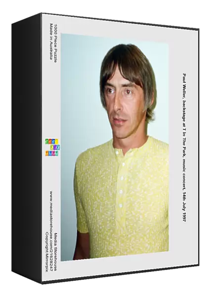 Paul Weller, backstage at T In The Park, music concert, 14th July 1997