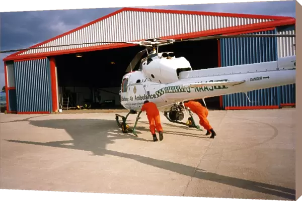 The Eurocopter AS350 Squirrel helicopter used by Northumbria Air Ambulance