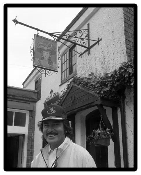 Engelbert Humperdink outside his own pub at his home near Leicester