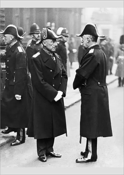 Admiral of the Fleet John Rushworth Jellicoe, seen here prior to the annual service of