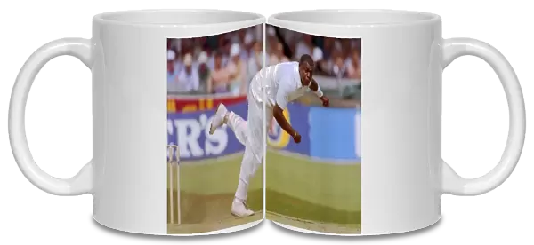 David Syd Lawrence bowling 3rd test England v West Indies trent Bridge Cricket Dbase