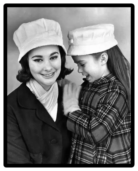 Clothing: Hats 1959. Hats for little girls look just like hats for big girls, these days
