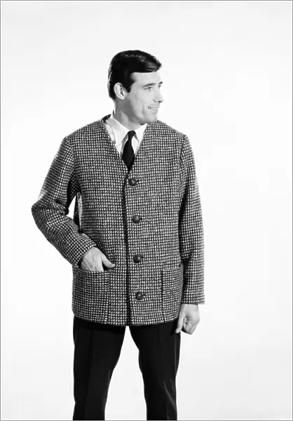 Clothing: Fashion: Menswear: Man wearing tweed Jacket. Model Peter Anthony