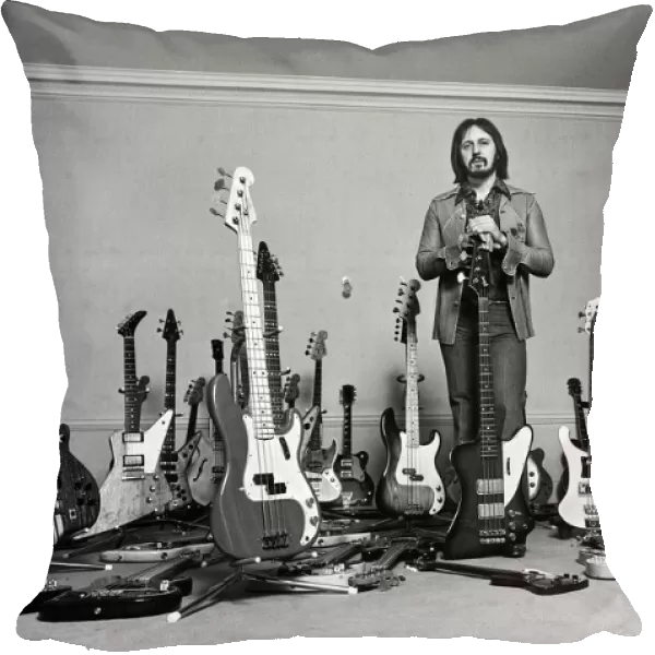 John Entwistle, bass guitarist of British rock group The Who