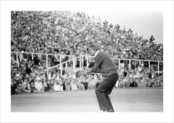 Bill Rogers, 29, from Texas, wins the 1981 Open golf championship at Sandwich, Kent
