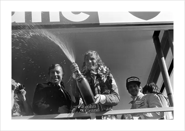 James Hunt storms to a controversial win at the British Grand Prix