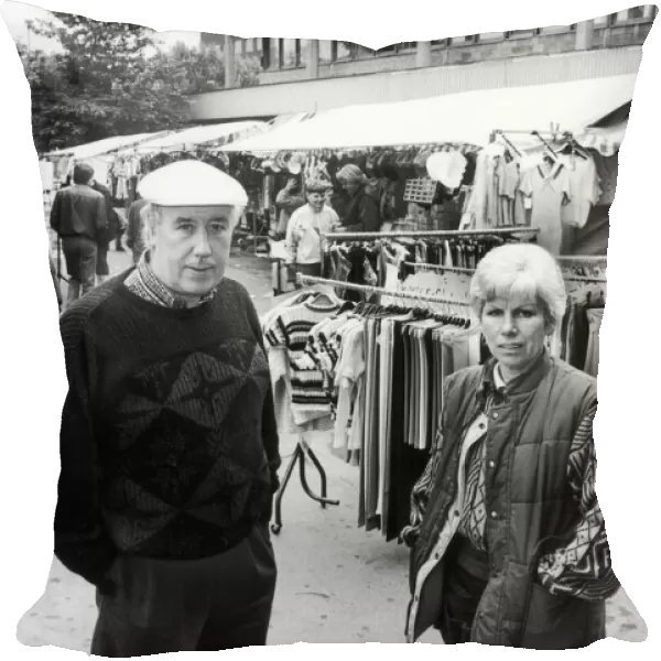 Two traders at the Greymare Lane Market, Openshaw, Manchester