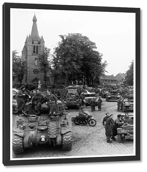 The British Armour enter Valkenswenswaard First Village over the Dutch Border during