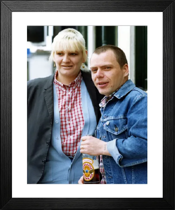 Framed Print : Skinheads on Newcastle Streets Print 25th May 1991