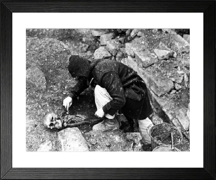 Framed Print : Two Skeletons Unearthed in Newcastle, 1st May 1979 Print Framed Print : Two Skeletons Unearthed in Newcastle, 1st May 1979 Print