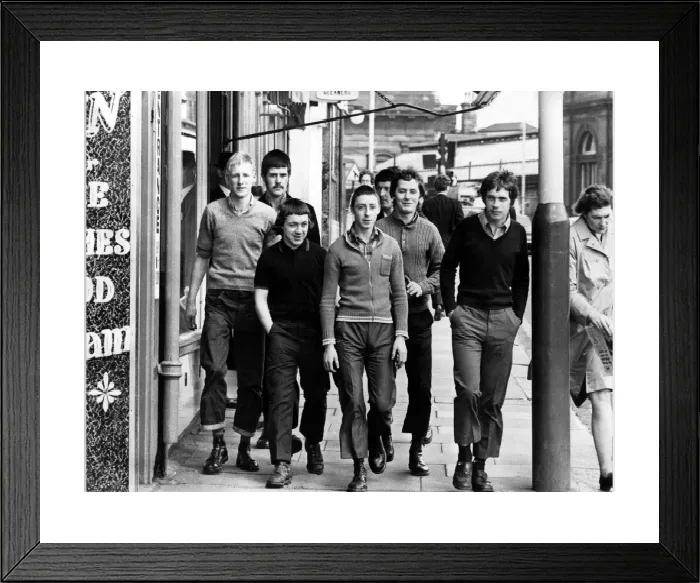 Framed Print : A Group of Skinheads in Newcastle Print, 8th June 1972