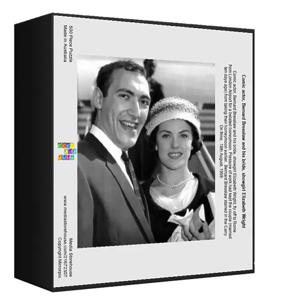 Comic actor, Bernard Bresslaw and his bride, showgirl Elizabeth Wright