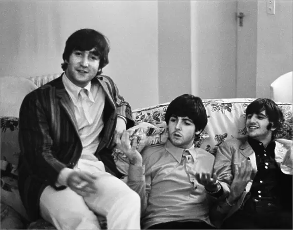 The Beatles, in Blackpool, for appearance on the programme `Big Night Out