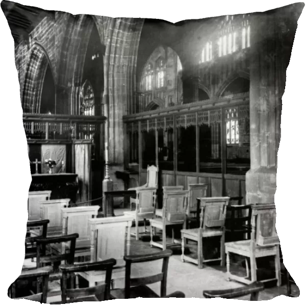 An interior view of St Michaels Cathedral circa 1936