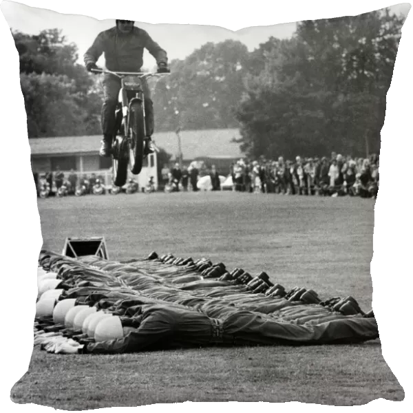 World Record Motor Cycle Body Jump By Royal Artillery. Sergeant Major, Gled Hill, Bem