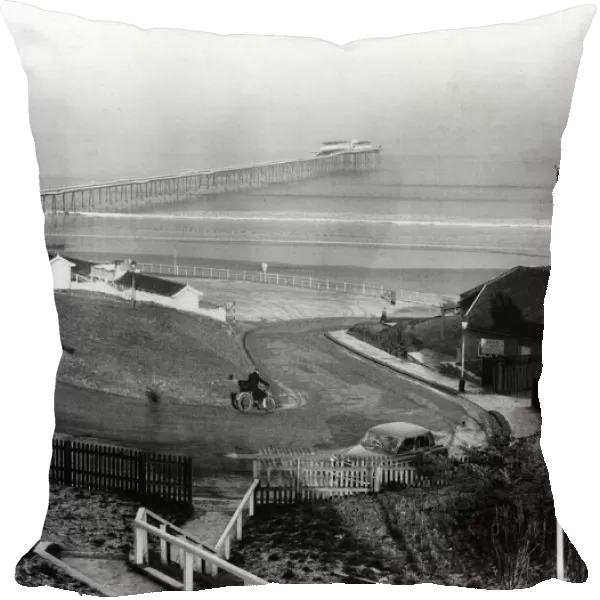 View of Saltburn Pier. 7th January 1956