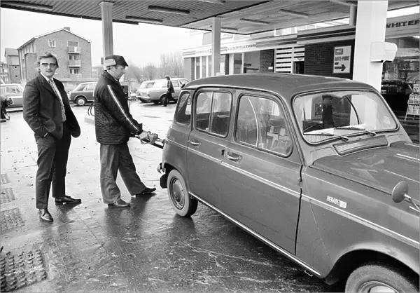 Fuel Rationing, customers limited to two gallons, Bearwood, Birmingham