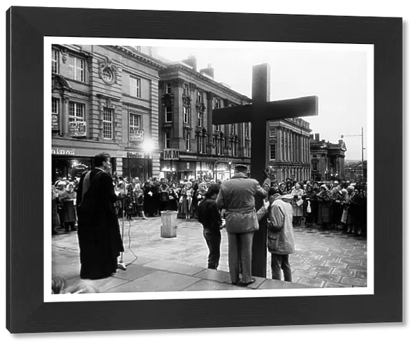Procession of Witness, Greys Monument, Newcastle, Good Friday 28th March Circa 1980
