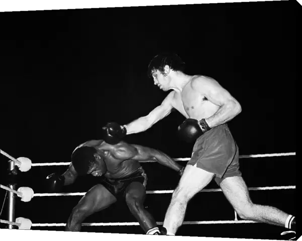 Boxing match between Jimmy Tibbs (right) v Ray Hassan, held at Empire Pool, Wembley