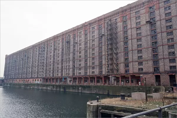 General view at Stanley Dock in Liverpool, showing the tobacco warehouse building