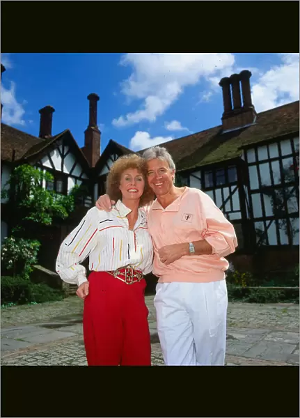 Vince Hill singer July 1988 With wife Anne outside their Tudor style home