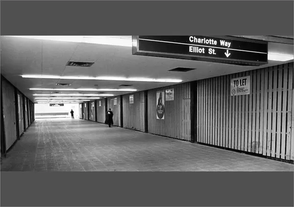 Shop spaces in Charlotte Way, St Johns Shopping Centre, Liverpool 15th March 1971