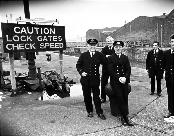The last watch at the Brunswick Dock, (left to right), acting dockmaster Alec Broadbent