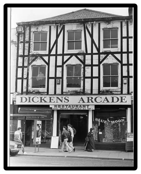 CARDIFF ARCADES: Dickens Arcade, CASTLE STREET, WHERE THE ROCKOLA CLOTHES SHOP IS ON THE