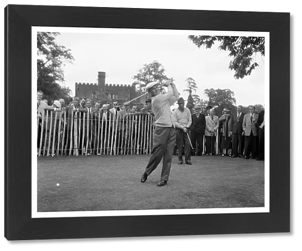 Ben Hogan (foreground) and Sam Snead, United States Golfers, prepare to tee off