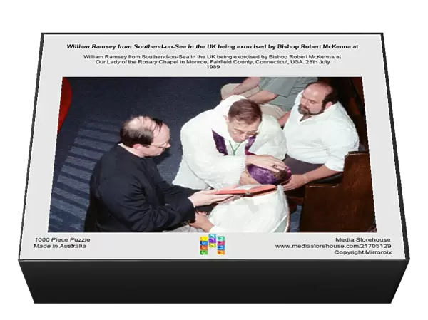 William Ramsey from Southend-on-Sea in the UK being exorcised by Bishop Robert McKenna at