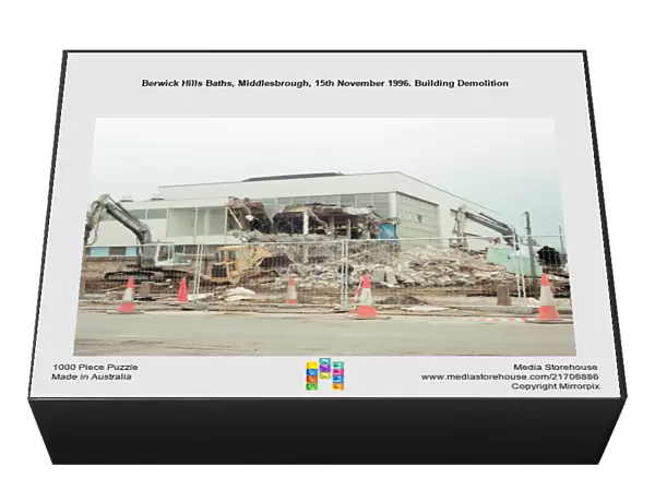 Berwick Hills Baths, Middlesbrough, 15th November 1996. Building Demolition