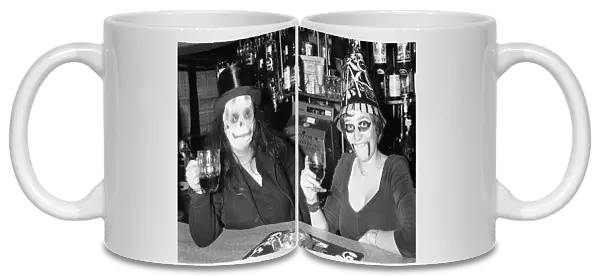Halloween at the Crown Leamington pub. 30th October 1979