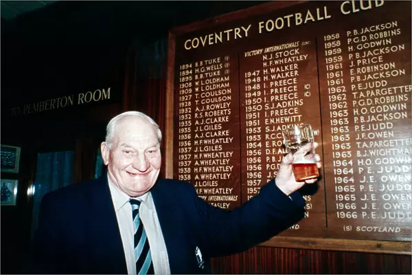 Former Coventry rugby club player Harry Walker celebrates his 80th birthday at Coundon