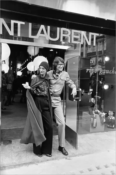 Yves Saint Laurent, designer pictured with muse Louise de La Falaise, aka Loulou
