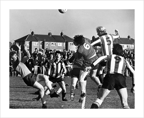 Guisborough Town F. C. 1- 0 Windsor & Eton football match. 1st March 1980