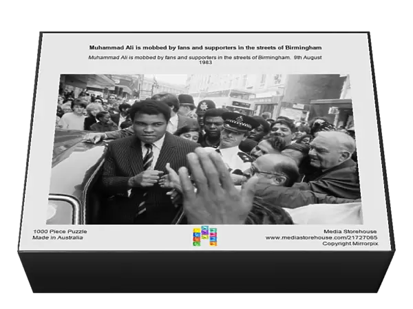 Muhammad Ali is mobbed by fans and supporters in the streets of Birmingham