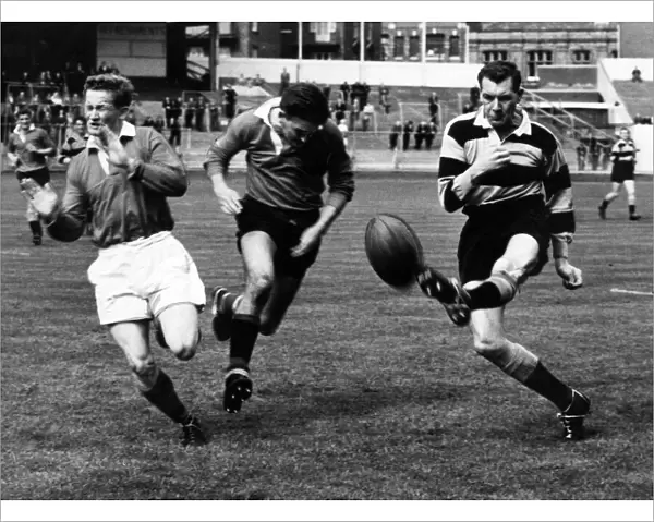 Howard Nicholls, Cardiff Rugby Union Player, action during Rugby Trials at Cardiff Arms