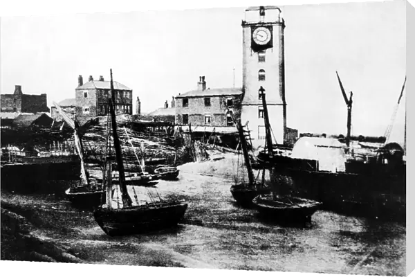 Doweys boat building yard in North Shields. Circa 1850