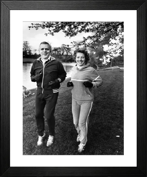 Framed Print : Jaguar Boss Mr John Egan Morning Run Print, 23rd April 1983 Framed Print : Jaguar Boss Mr John Egan Morning Run Print, 23rd April 1983
