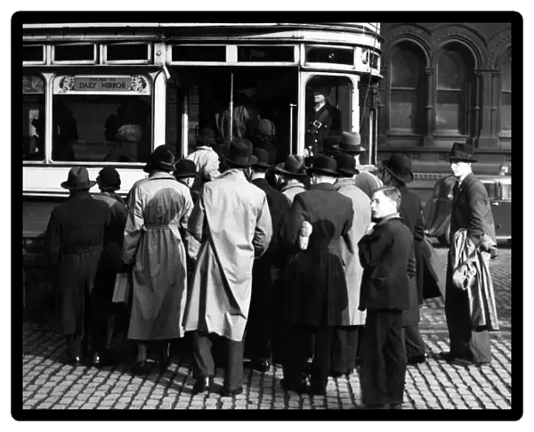 In the mid 1930s, the Manchester Corporation tried to make the passengers for trams enter