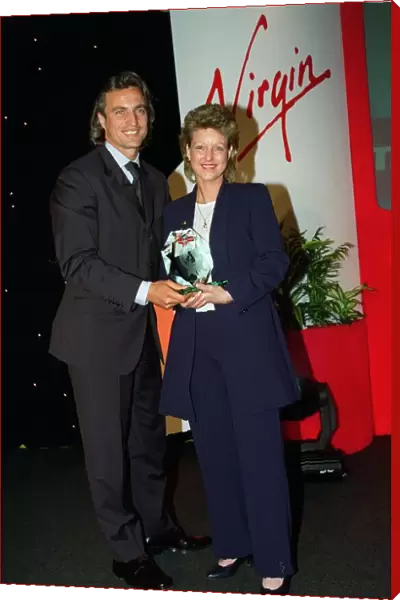 David Ginola footballer with Sandra Howard May 1999