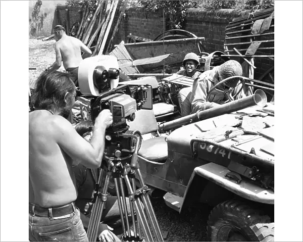 Filming for The Eagle Has Landed at Mapledurham 28th June 1976Filming for The Eagle Has