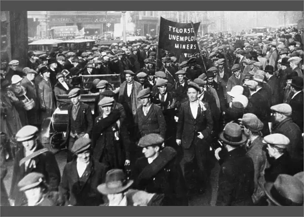 Unemployed South Wales Miners seen here in Reading during their hunger march from