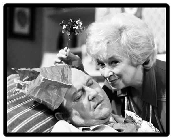 June Whitfield and Terry Scott filming the 1980 Christmas Terry and June Show