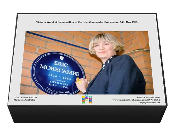 Victoria Wood at the unveiling of the Eric Morecambe blue plaque. 14th May 1995