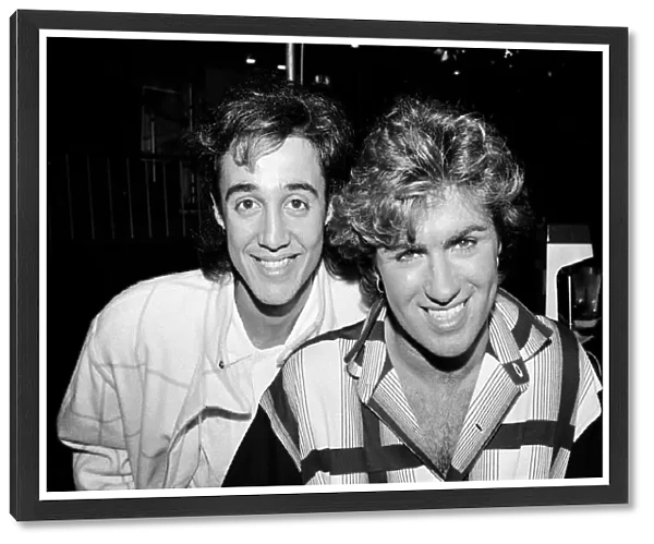 George Michael and Andrew Ridgeley of the pop group Wham! 2nd November 1984