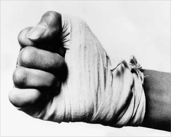 The fist of Muhammad Ali pictured for an article during the run up to The Rumble in