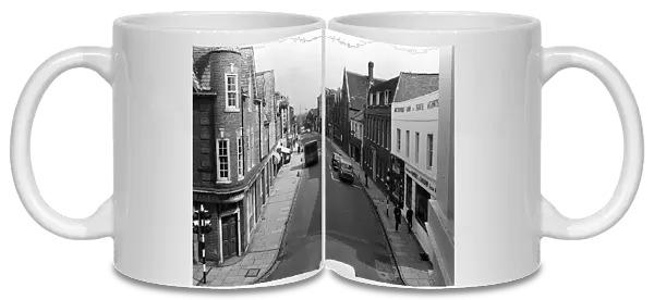 Victoria Street in St Albans, Hertfordshire. 27th April 1961